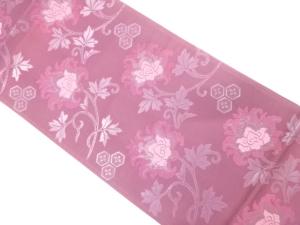 アンティーク　唐花に花亀甲模様織り出し袋帯（材料）